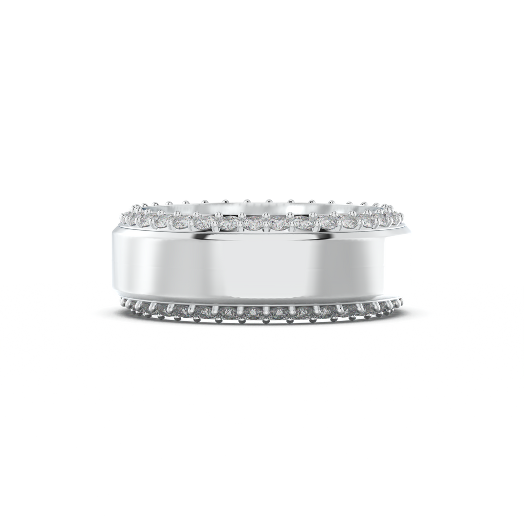 Double Pavé Edge Men's Band