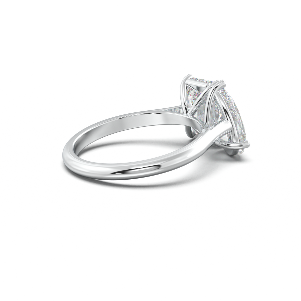 Pear & Emerald Toi et Moi Engagement Ring