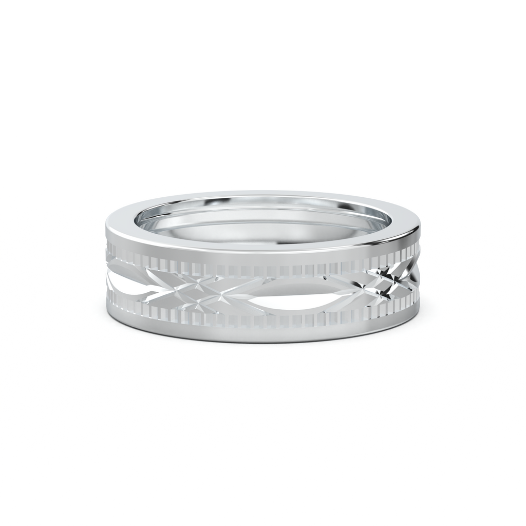 Engraved Geometric Men's Band