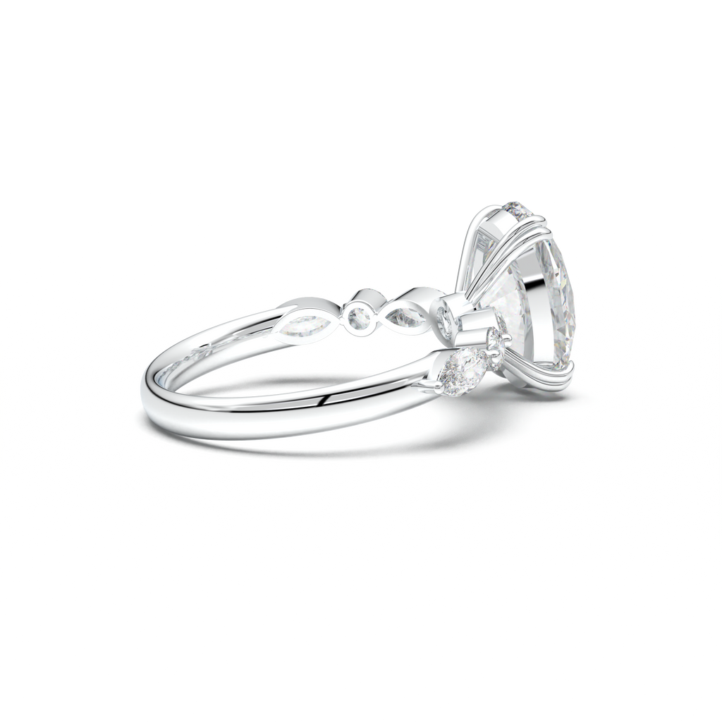 Oval Mixed-Shape Engagement Ring