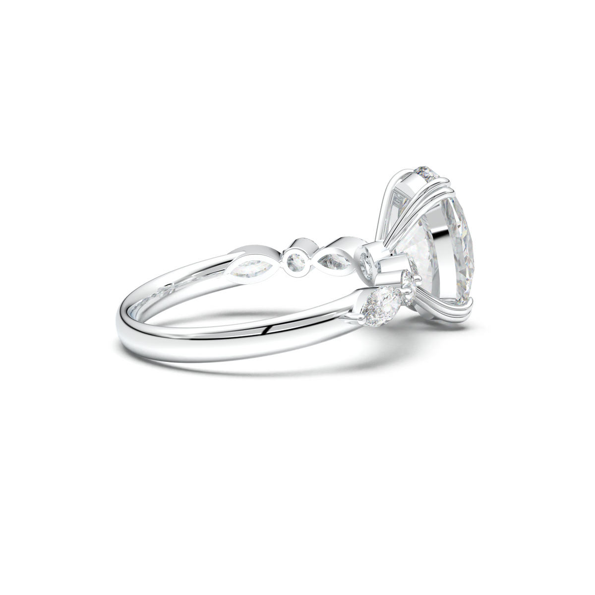 Oval Mixed-Shape Engagement Ring