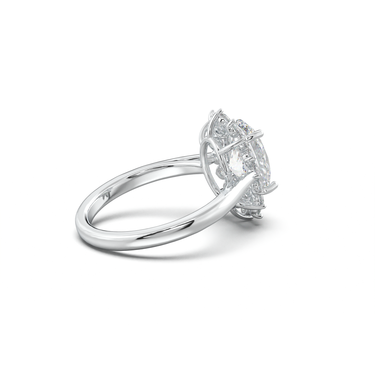 Oval Halo Engagement Ring
