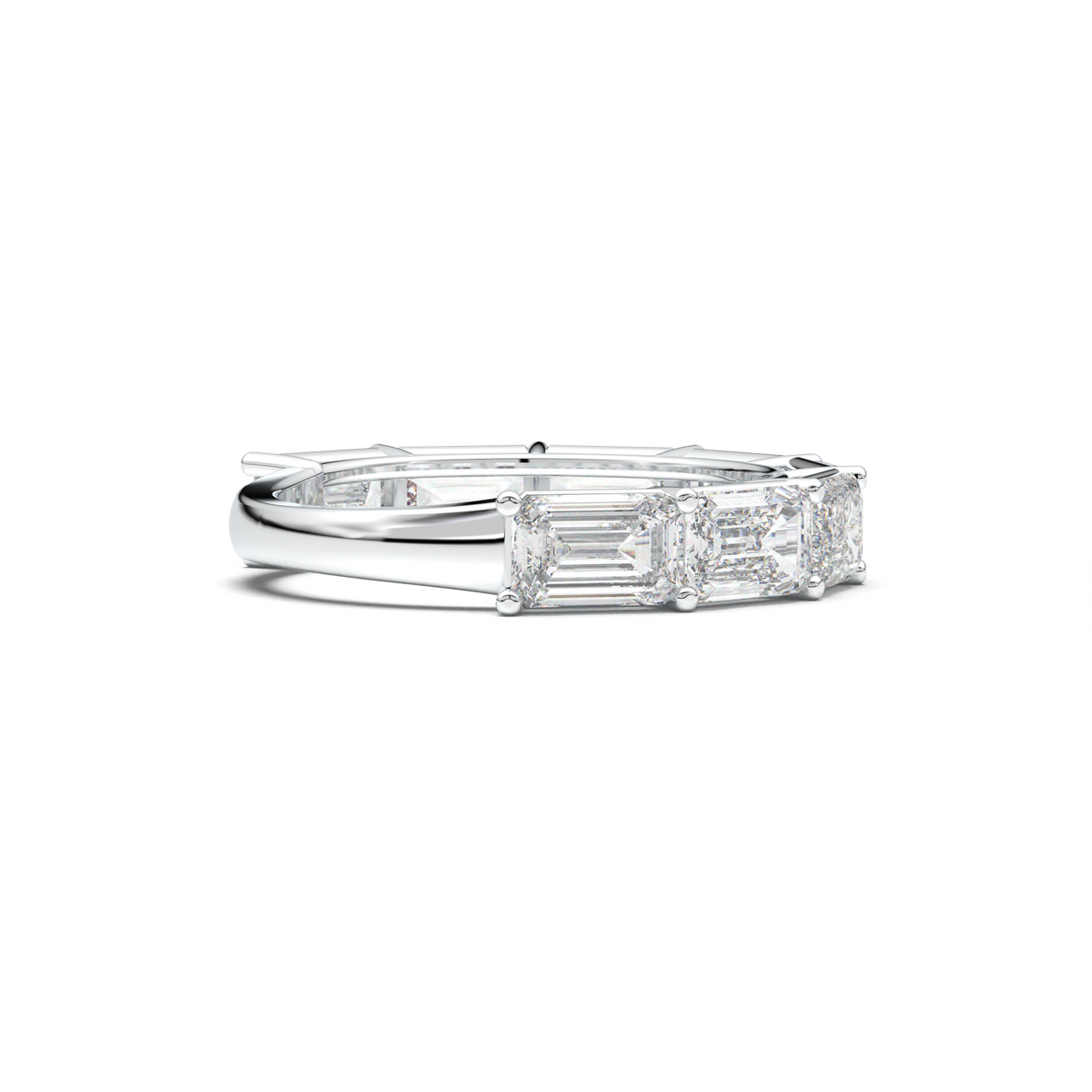 Emerald-Cut Six-Stone Wedding Band