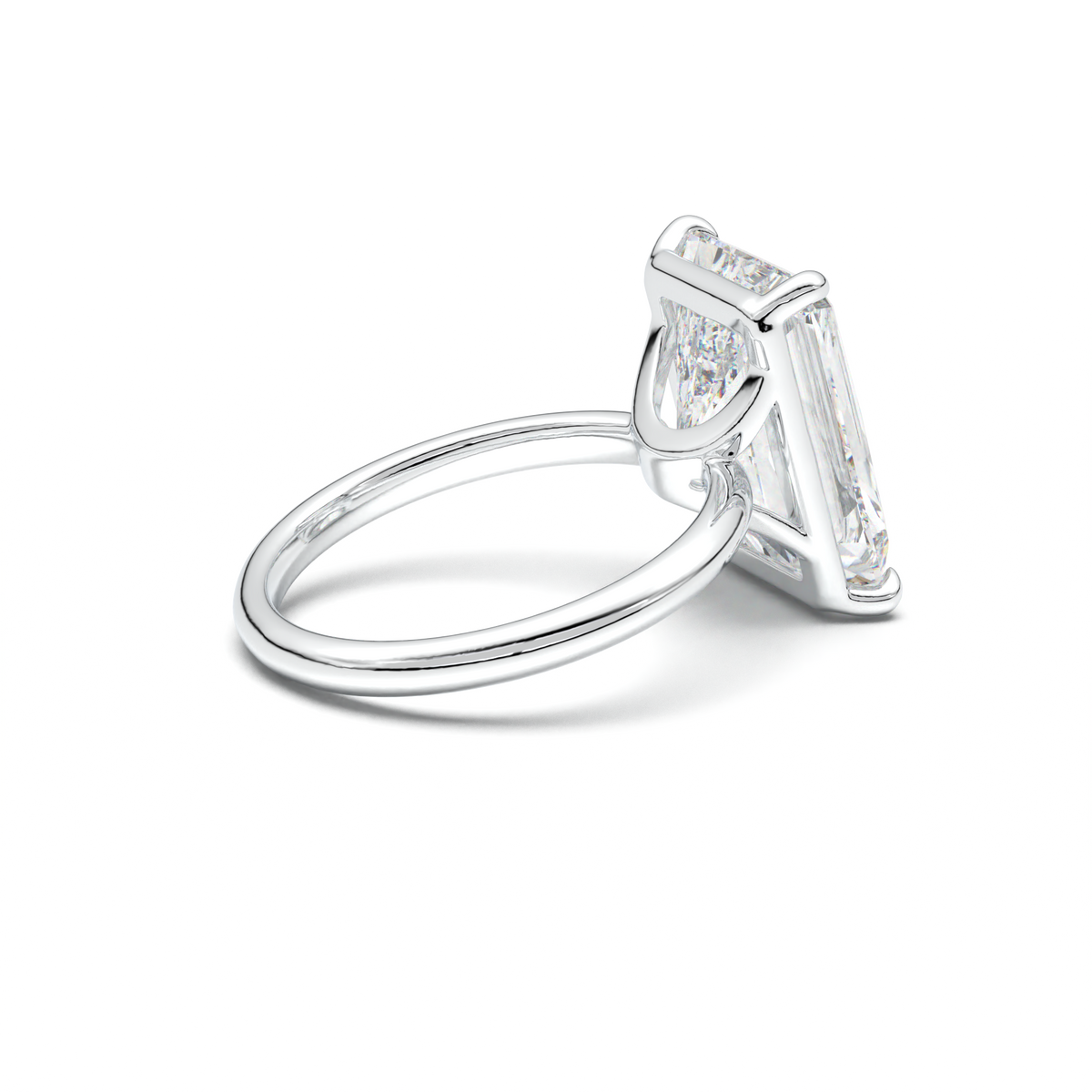 Radiant Solitaire Horseshoe Setting Engagement Ring