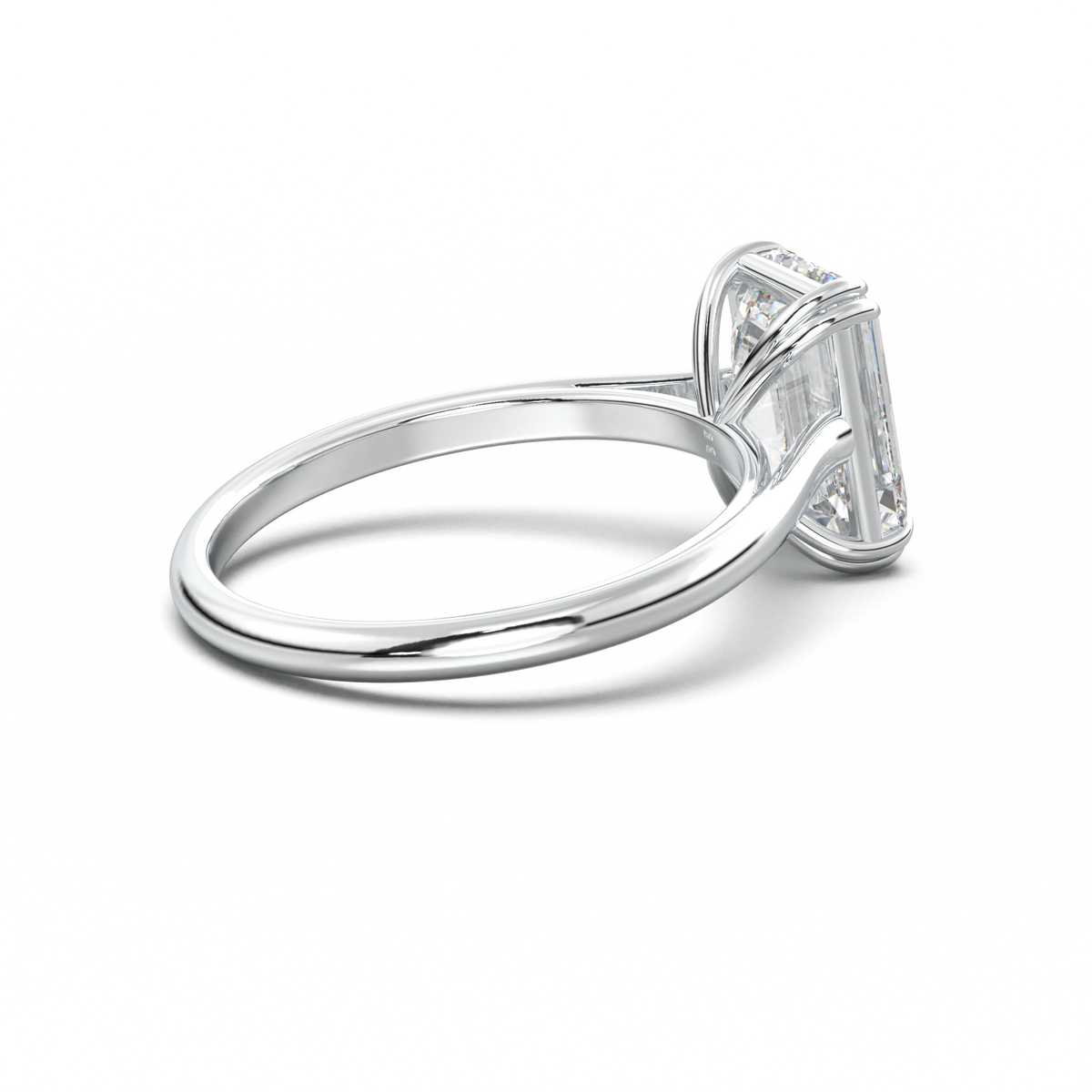 Emerald Solitaire Engagement Ring
