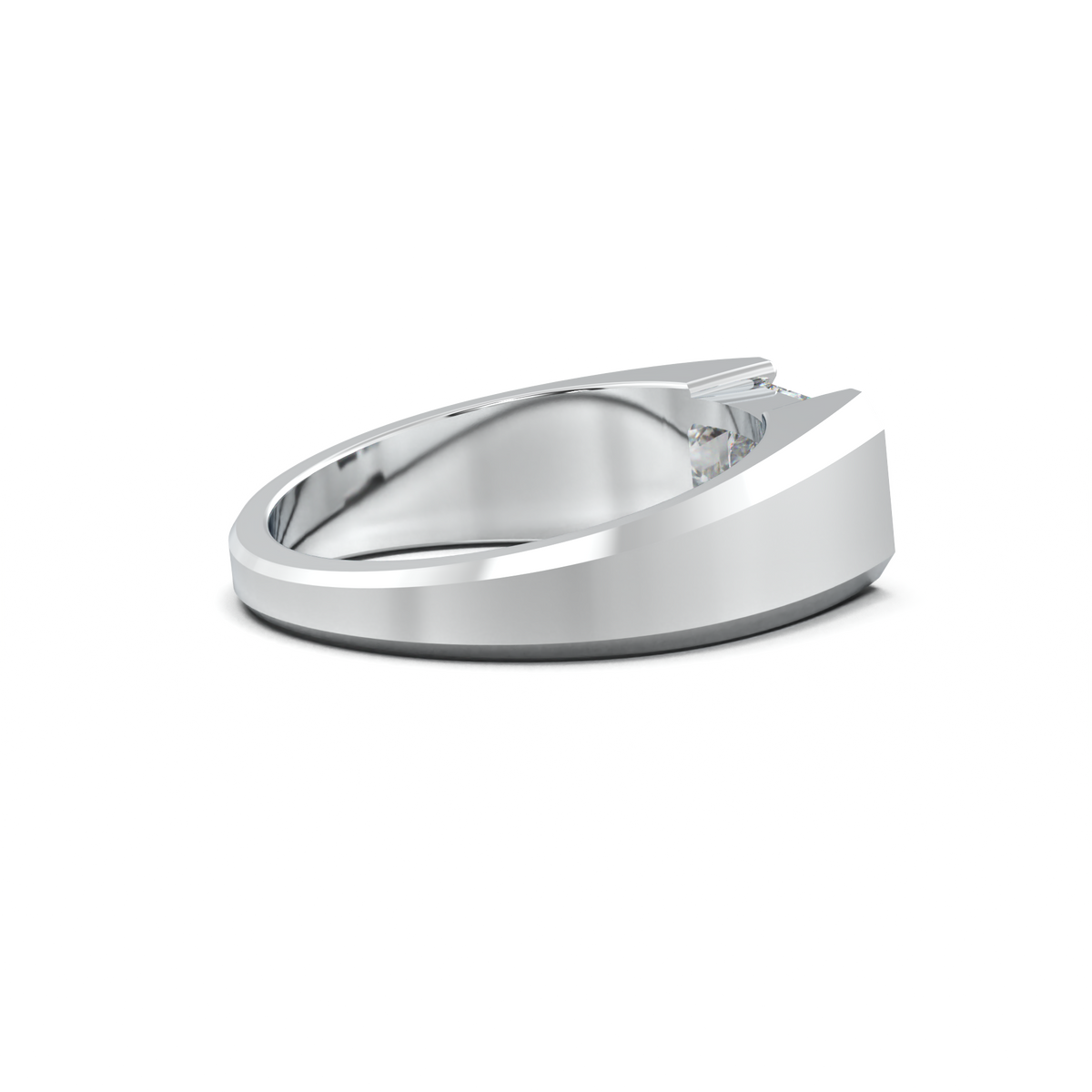 East-West Emerald Men's Ring