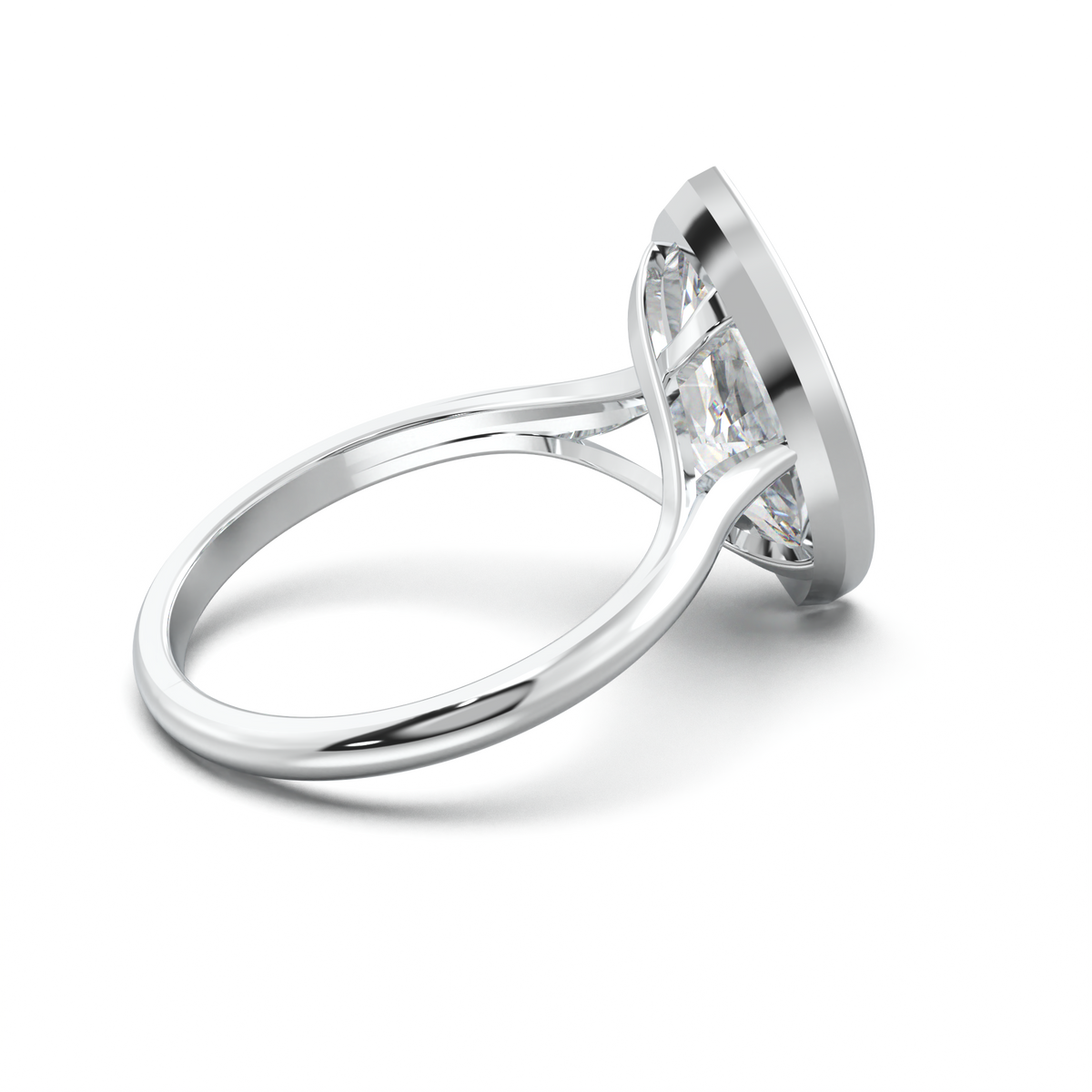 Marquise Bezel Solitaire Engagement Ring
