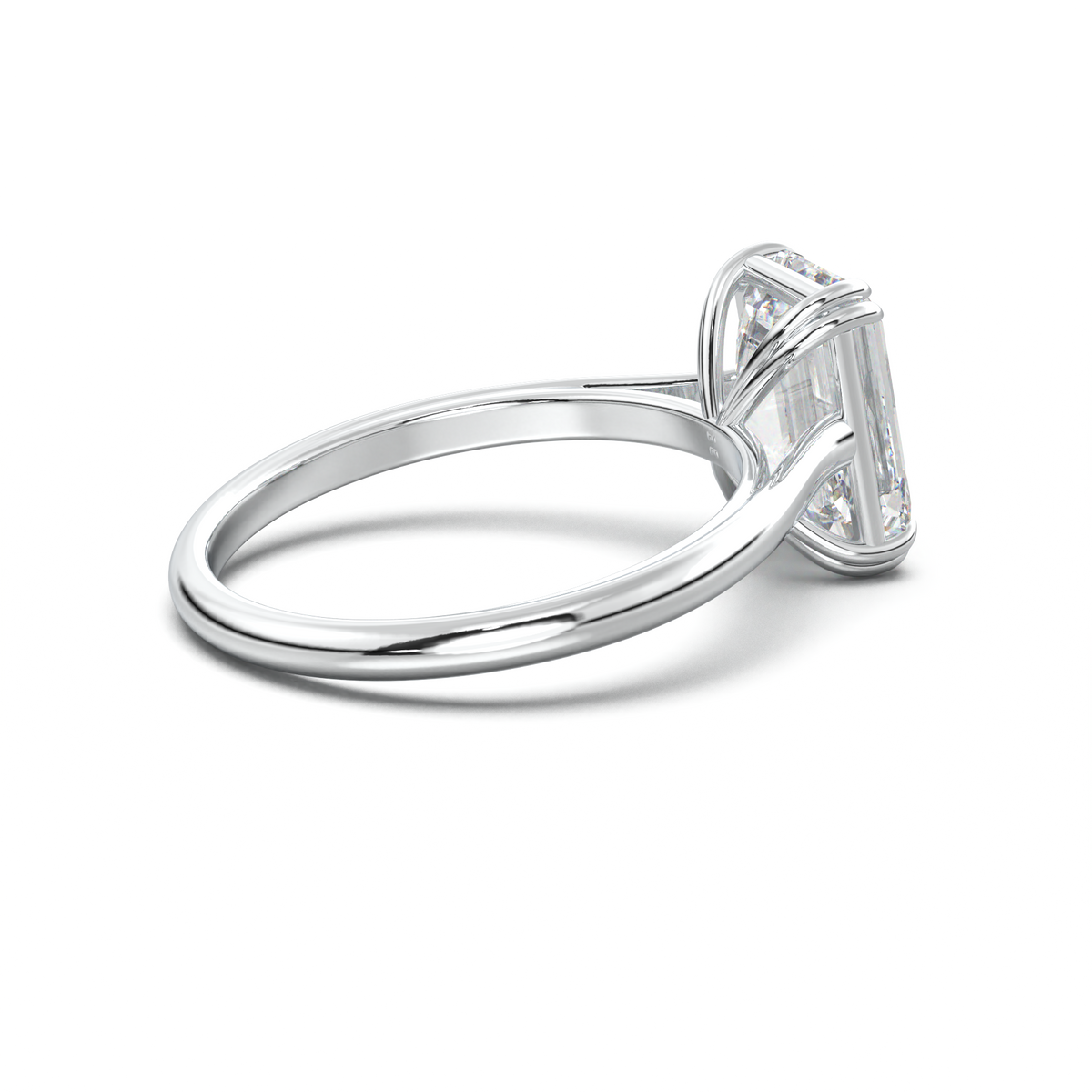Emerald Solitaire Engagement Ring