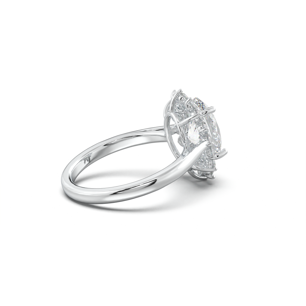 Oval Halo Engagement Ring