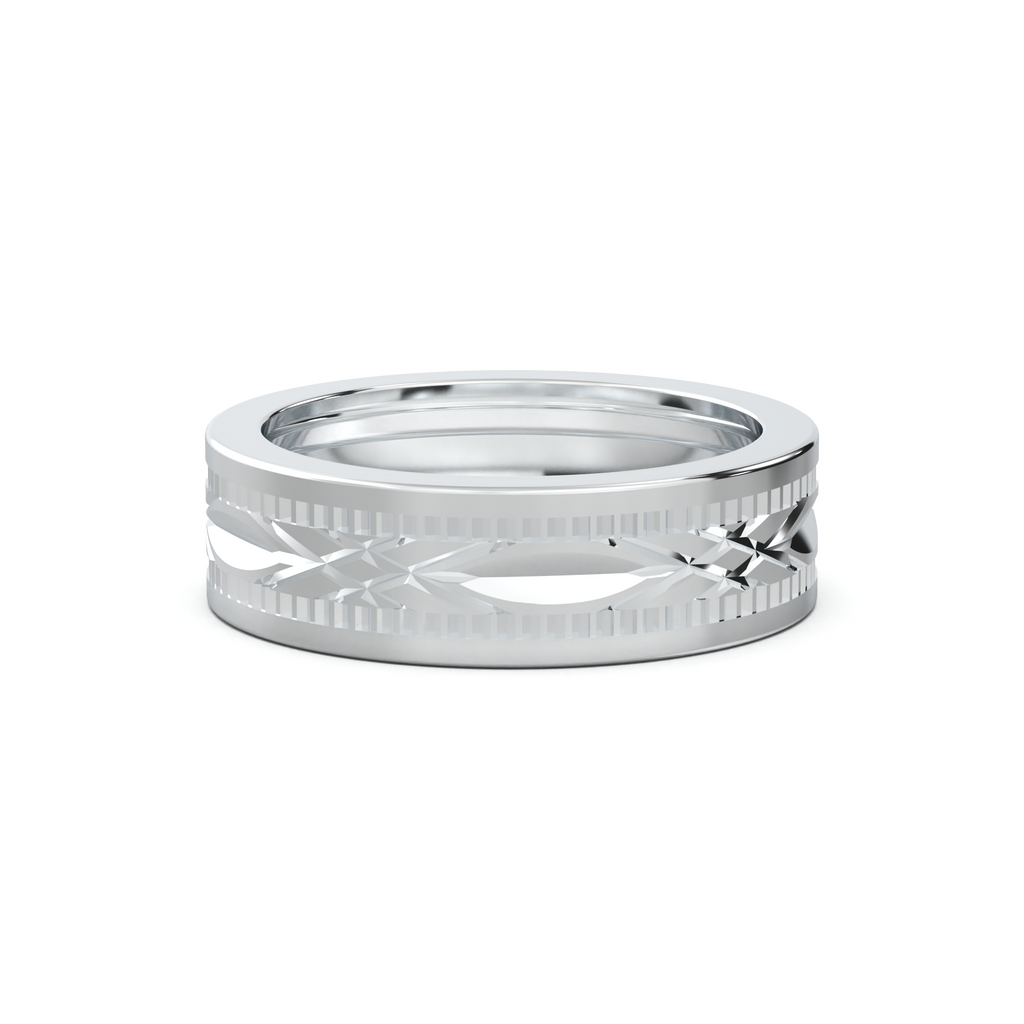 Engraved Geometric Men's Band