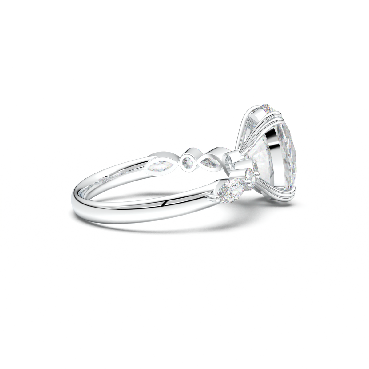 Oval Mixed-Shape Engagement Ring