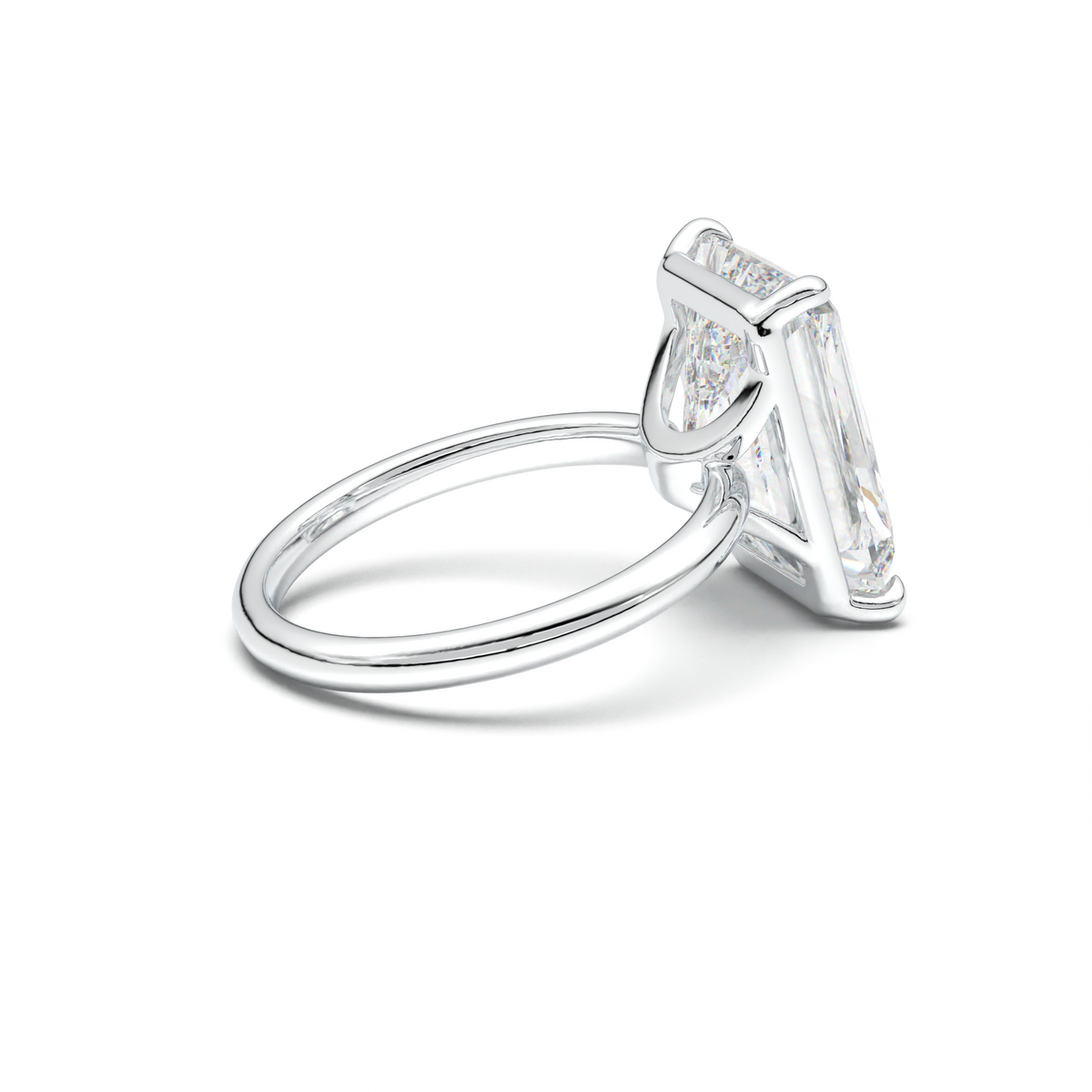 Radiant Solitaire Horseshoe Setting Engagement Ring