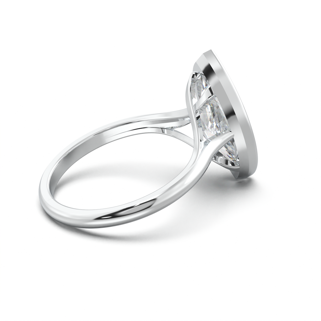 Marquise Bezel Solitaire Engagement Ring