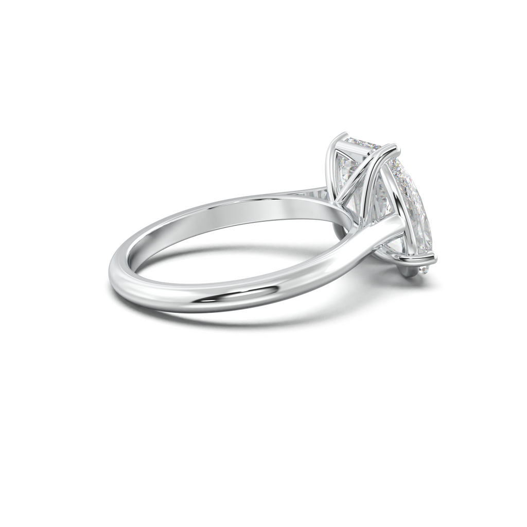 Pear & Emerald Toi et Moi Engagement Ring