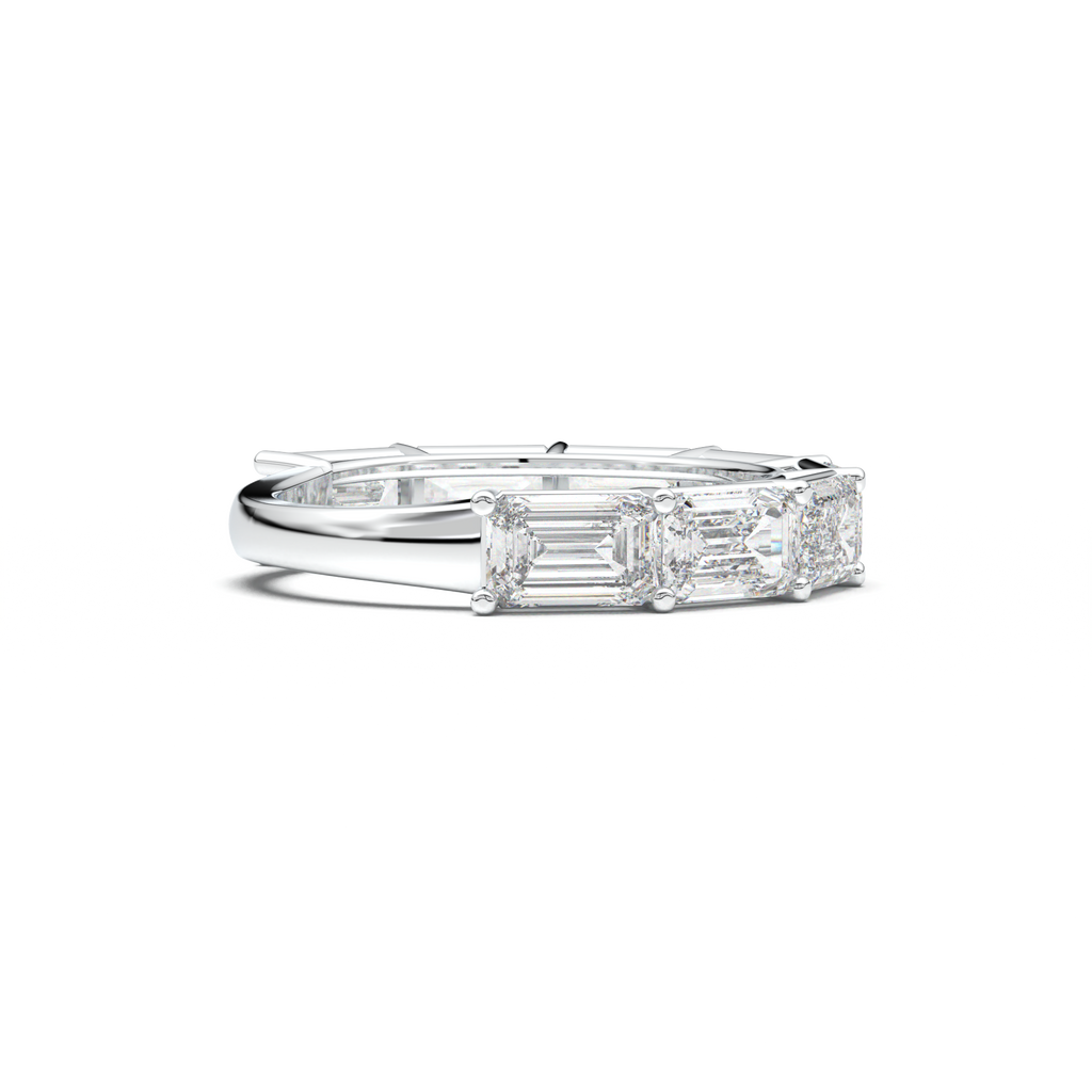 Emerald-Cut Six-Stone Wedding Band