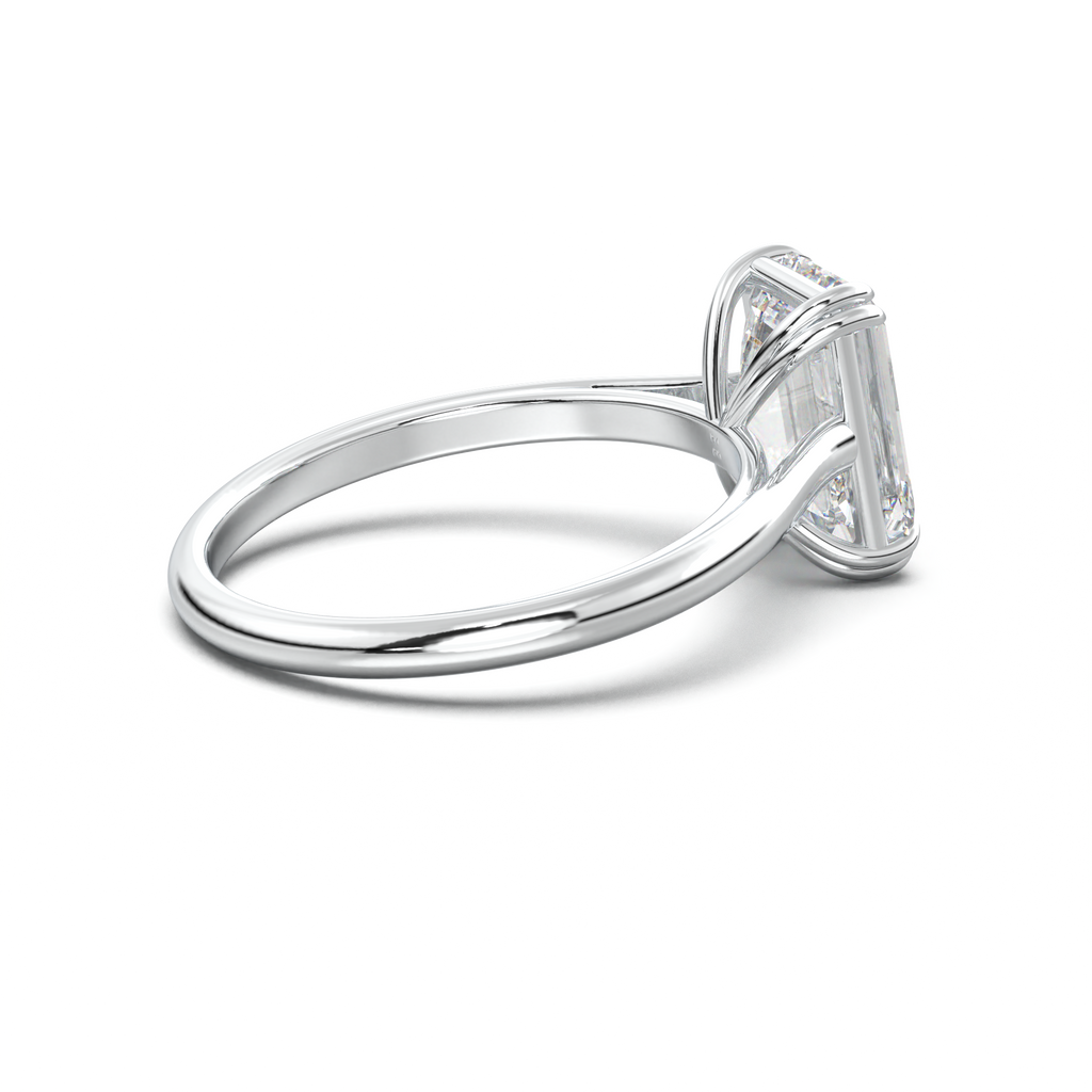 Emerald Solitaire Engagement Ring
