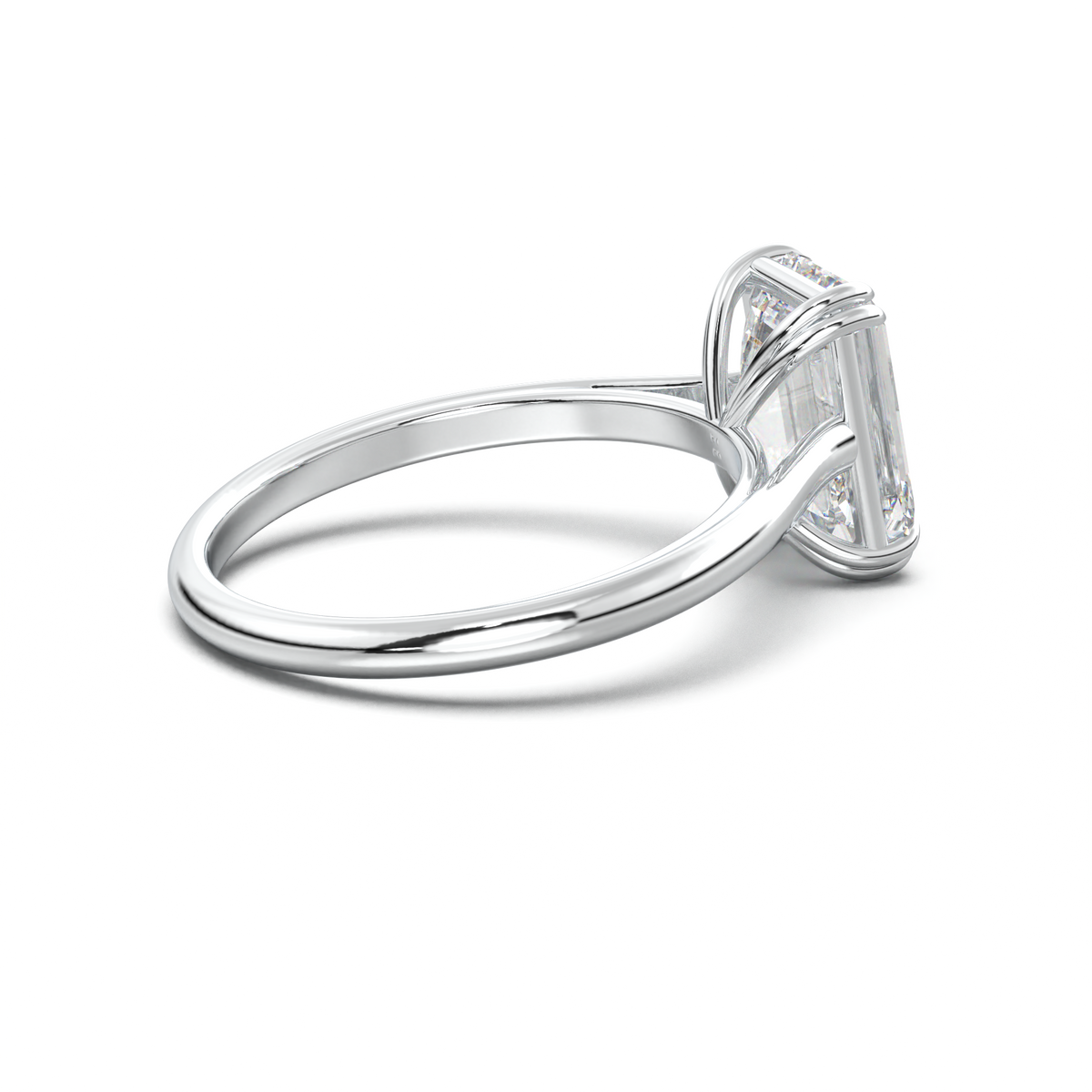 Emerald Solitaire Engagement Ring