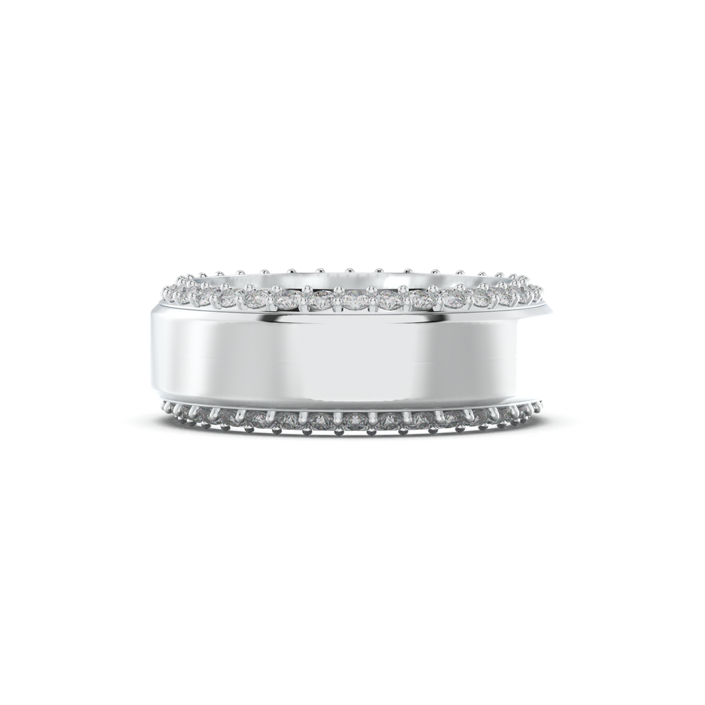 Double Pavé Edge Men's Band