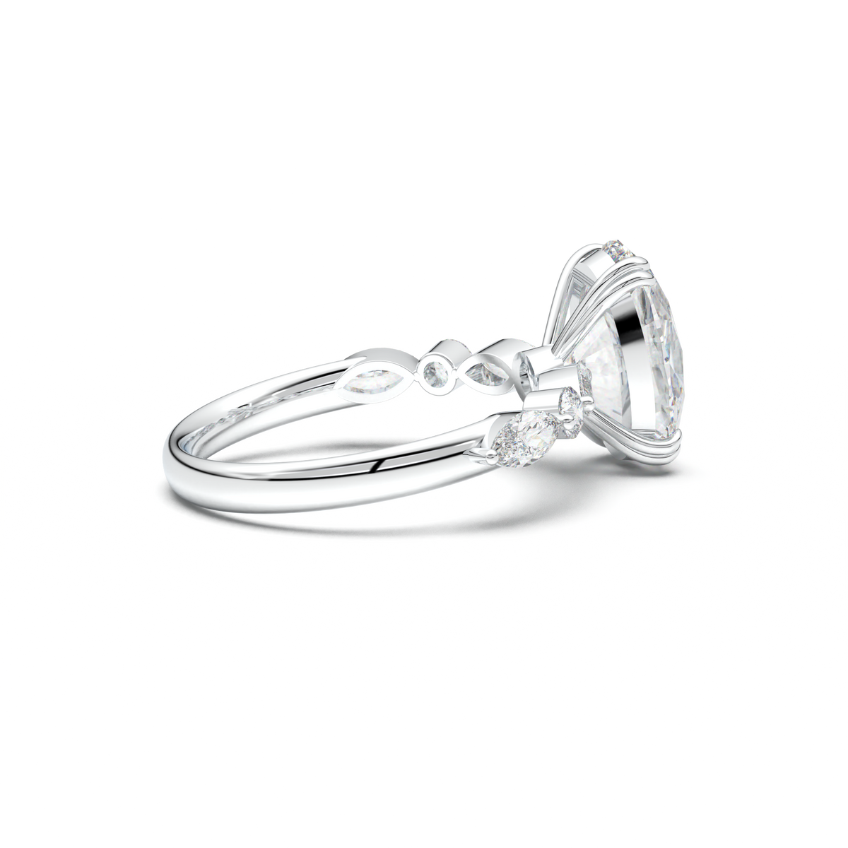 Oval Mixed-Shape Engagement Ring