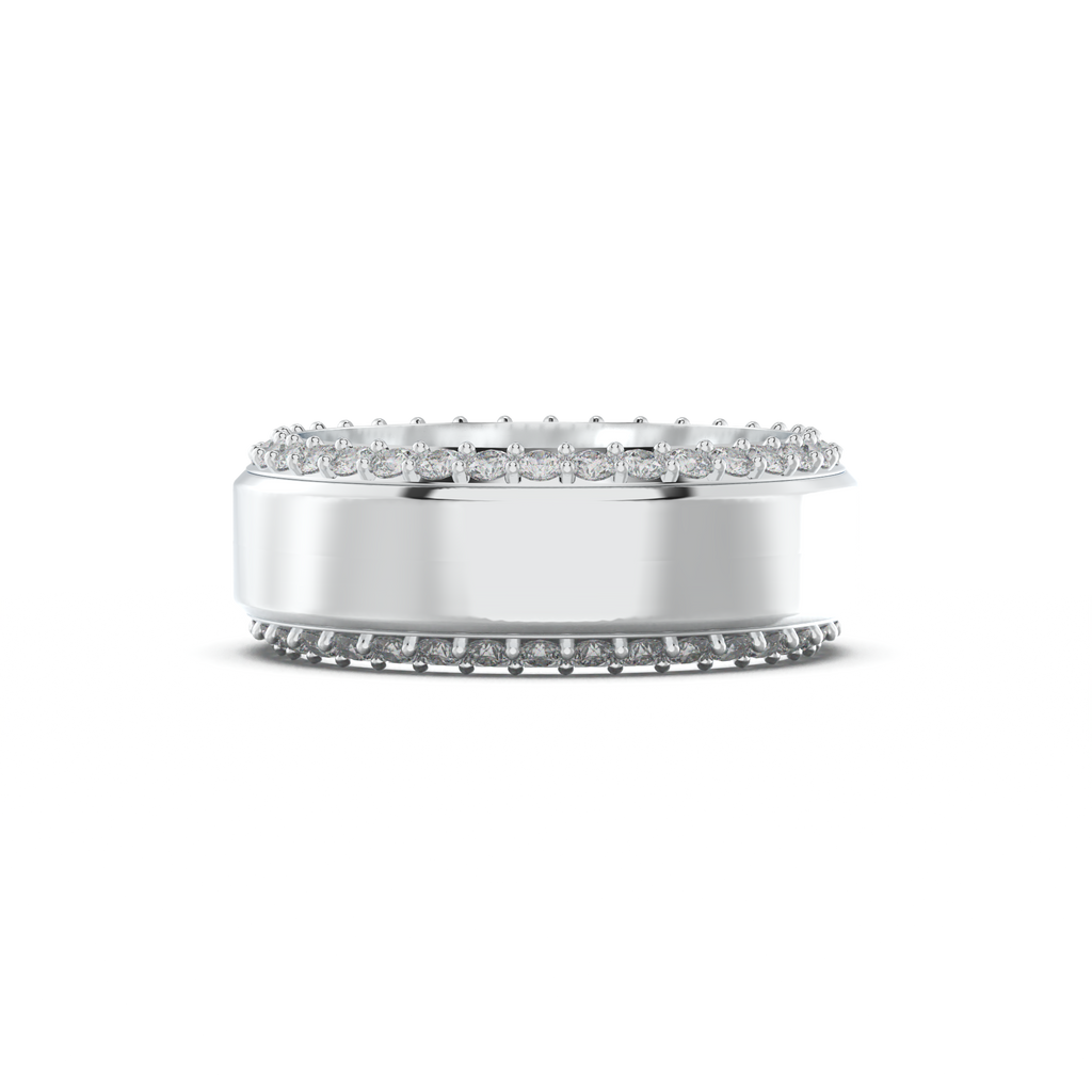 Double Pavé Edge Men's Band
