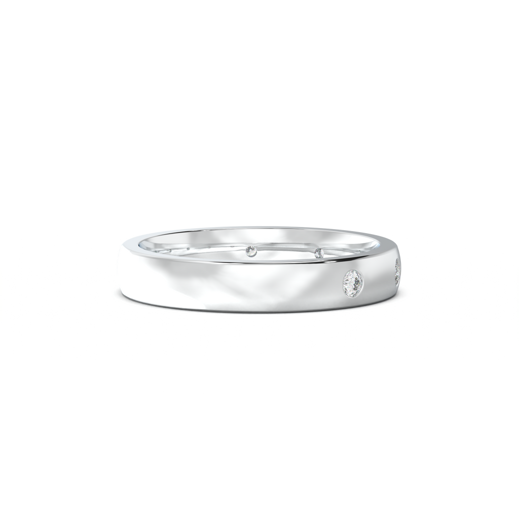 Five-Diamond Flush-Set Men's Band