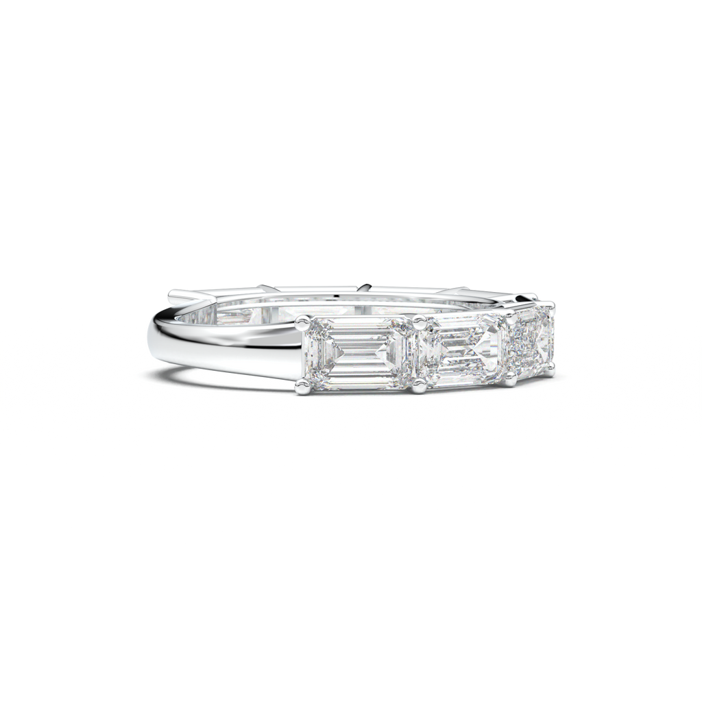 Emerald-Cut Six-Stone Wedding Band