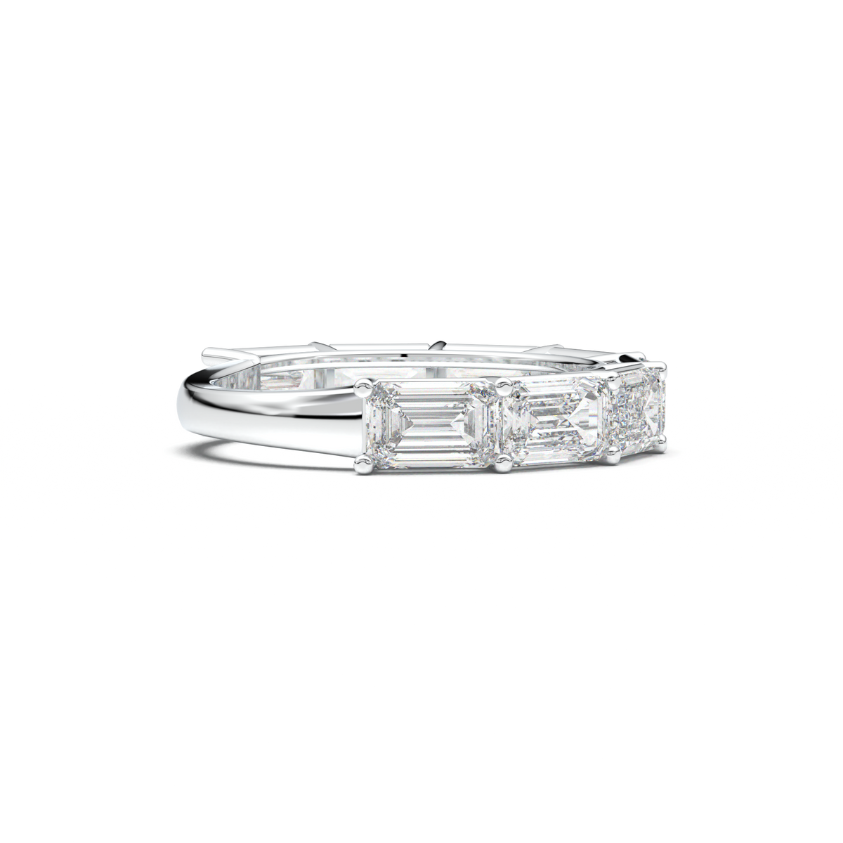 Emerald-Cut Six-Stone Wedding Band