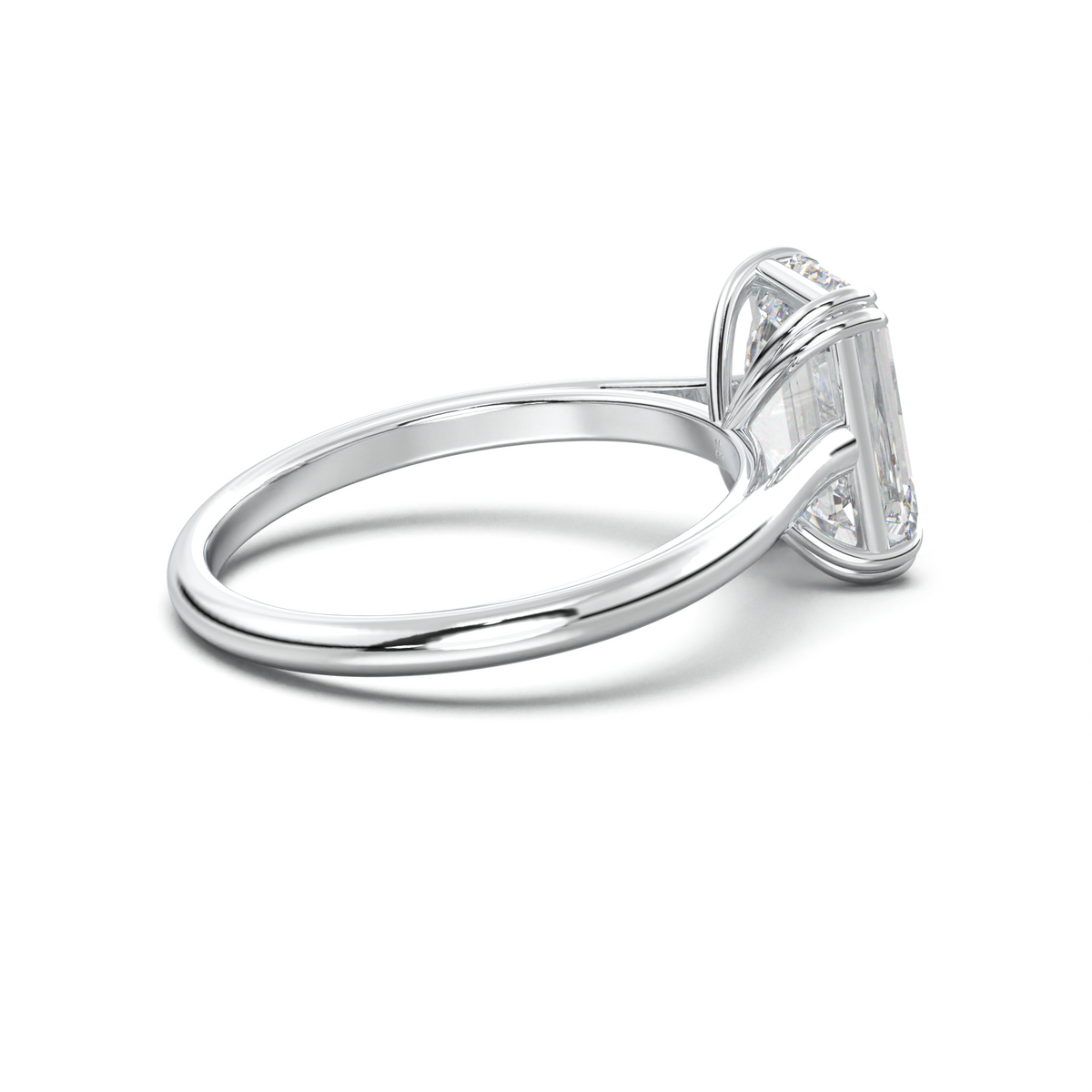 Emerald Solitaire Engagement Ring