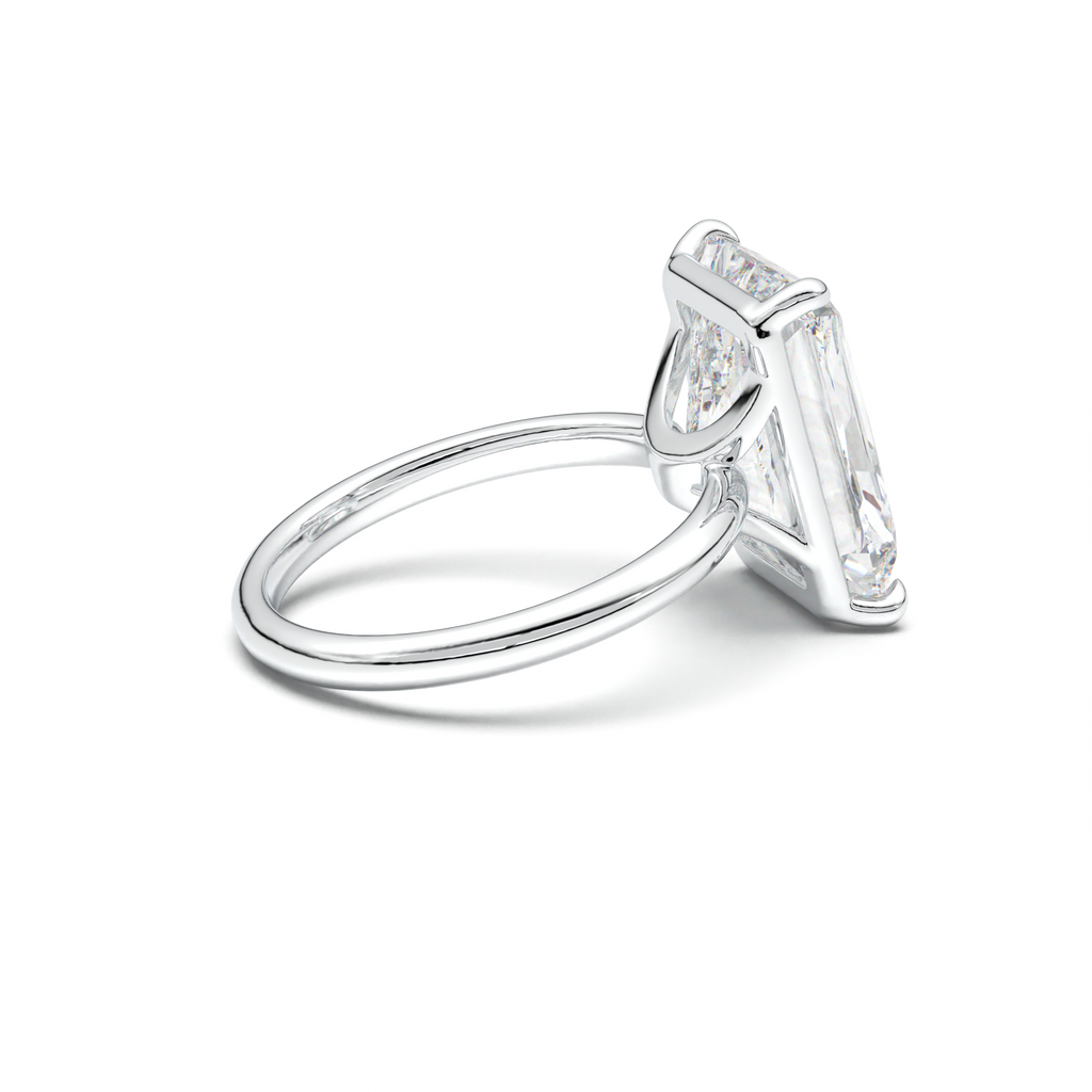 Radiant Solitaire Horseshoe Setting Engagement Ring