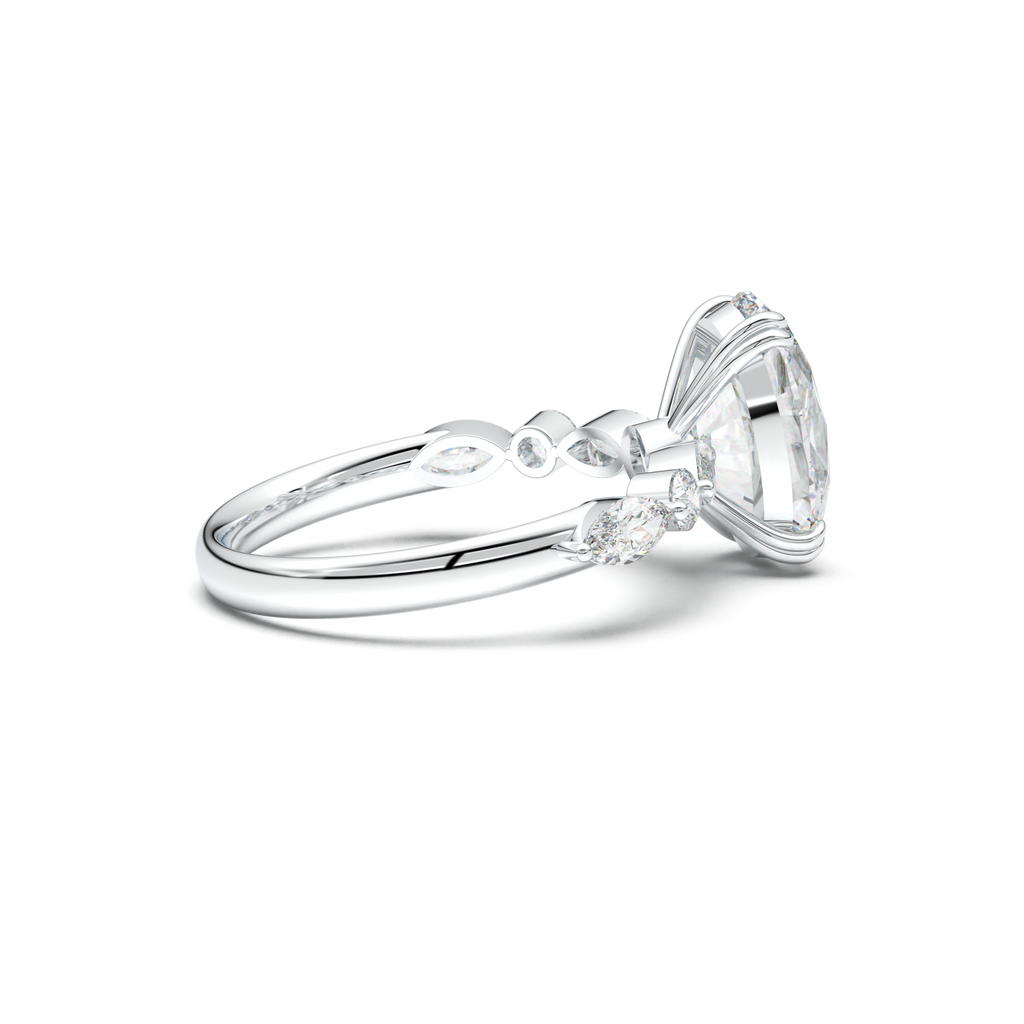 Oval Mixed-Shape Engagement Ring