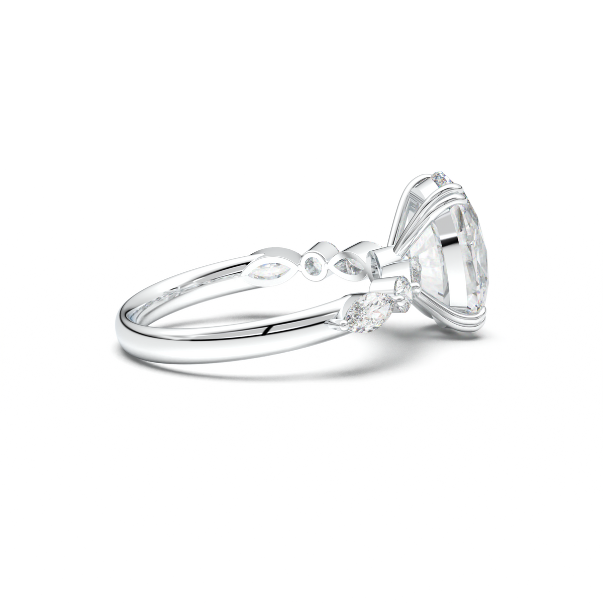 Oval Mixed-Shape Engagement Ring