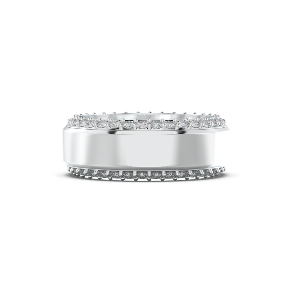 Double Pavé Edge Men's Band