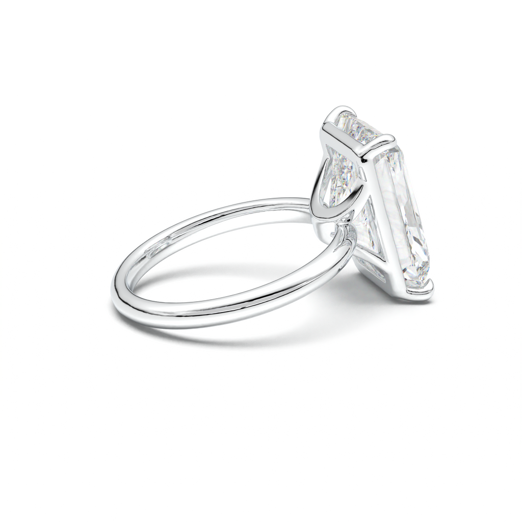 Radiant Solitaire Horseshoe Setting Engagement Ring