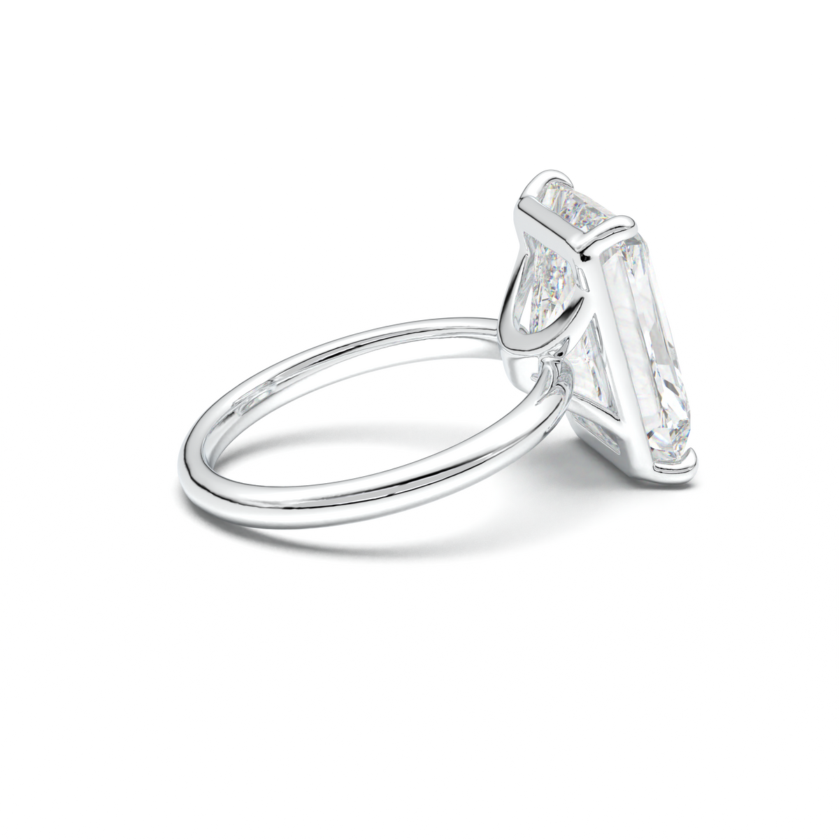 Radiant Solitaire Horseshoe Setting Engagement Ring