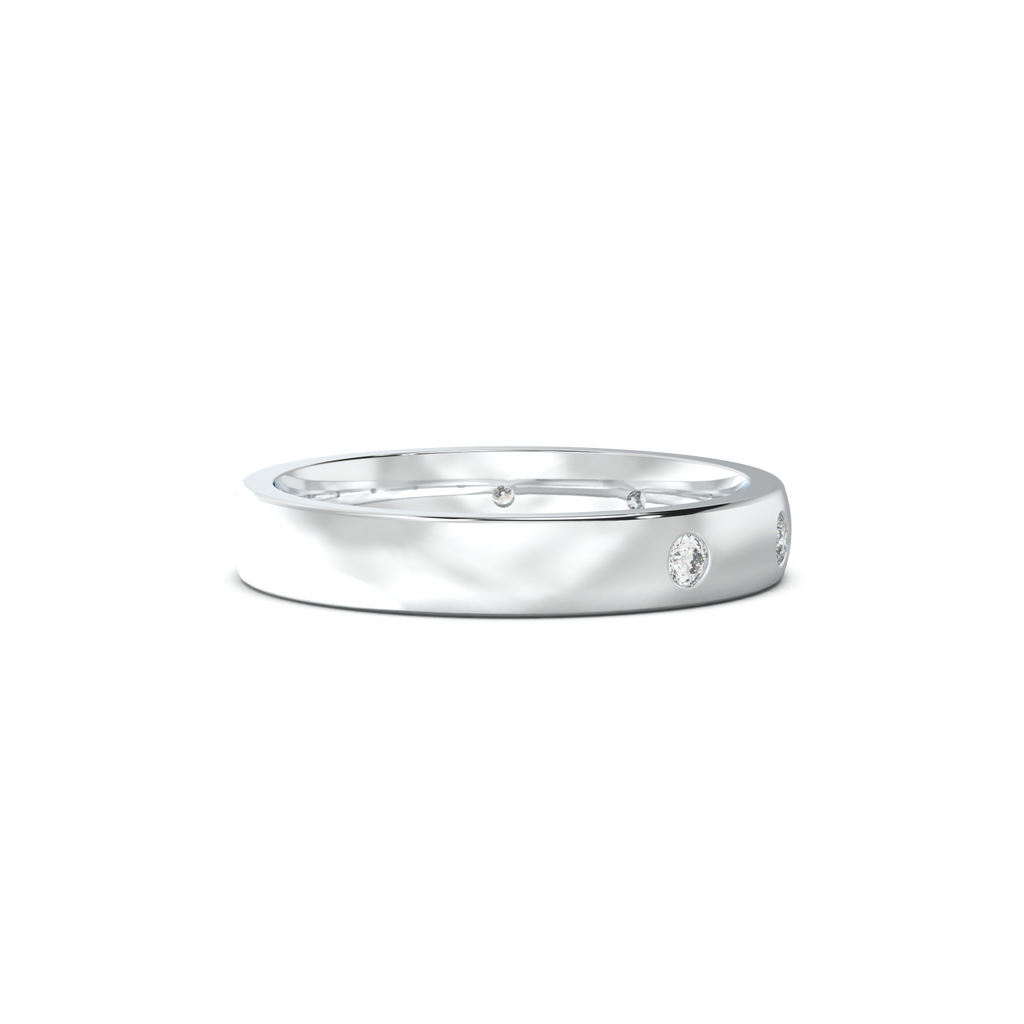 Five-Diamond Flush-Set Men's Band