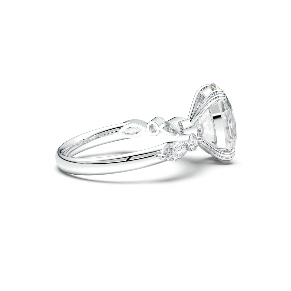 Oval Mixed-Shape Engagement Ring