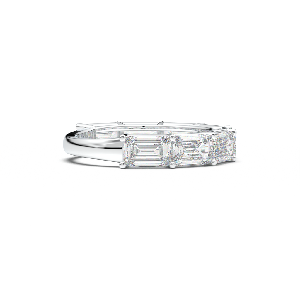 Emerald-Cut Six-Stone Wedding Band