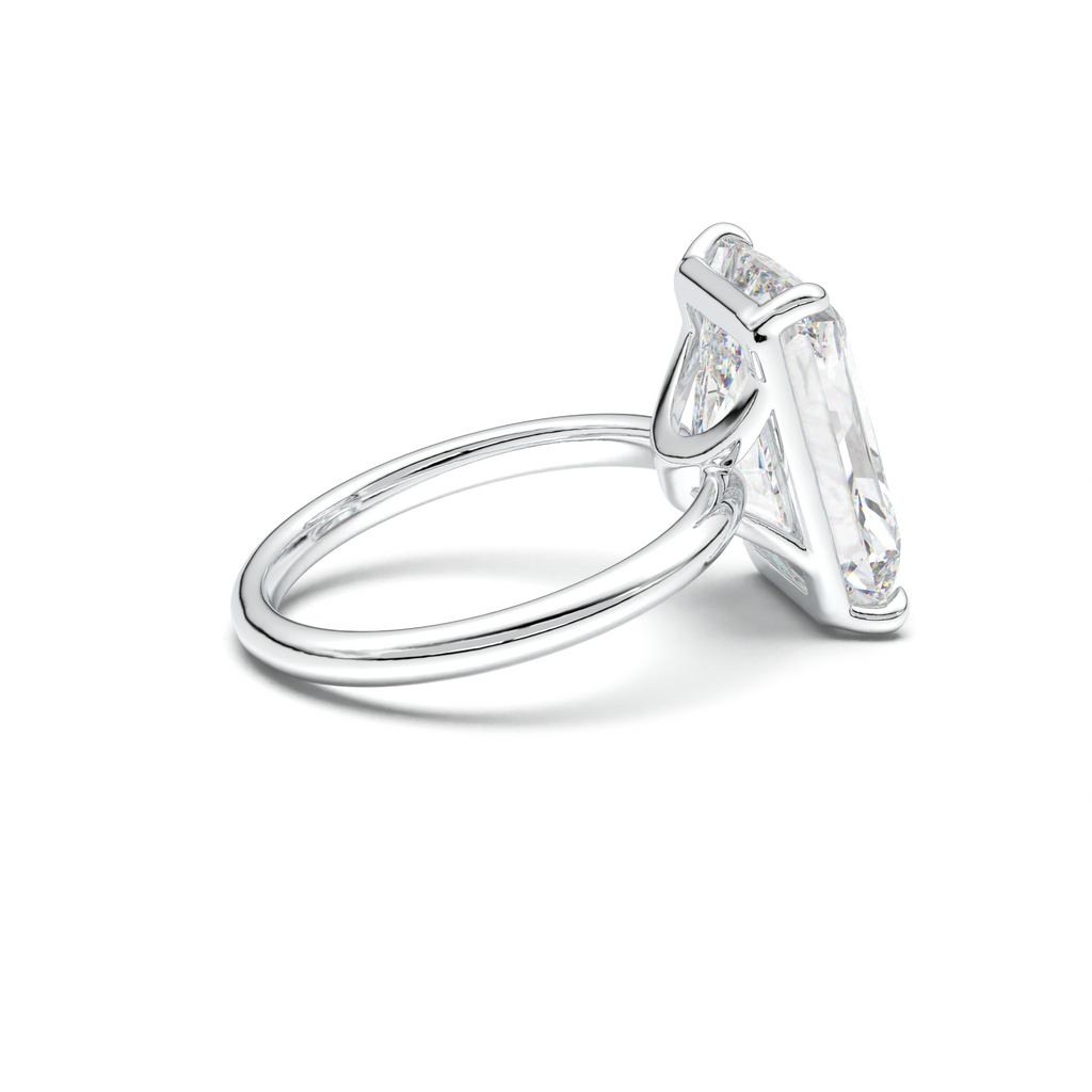 Radiant Solitaire Horseshoe Setting Engagement Ring