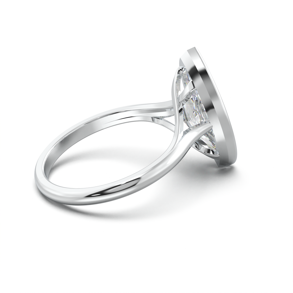 Marquise Bezel Solitaire Engagement Ring