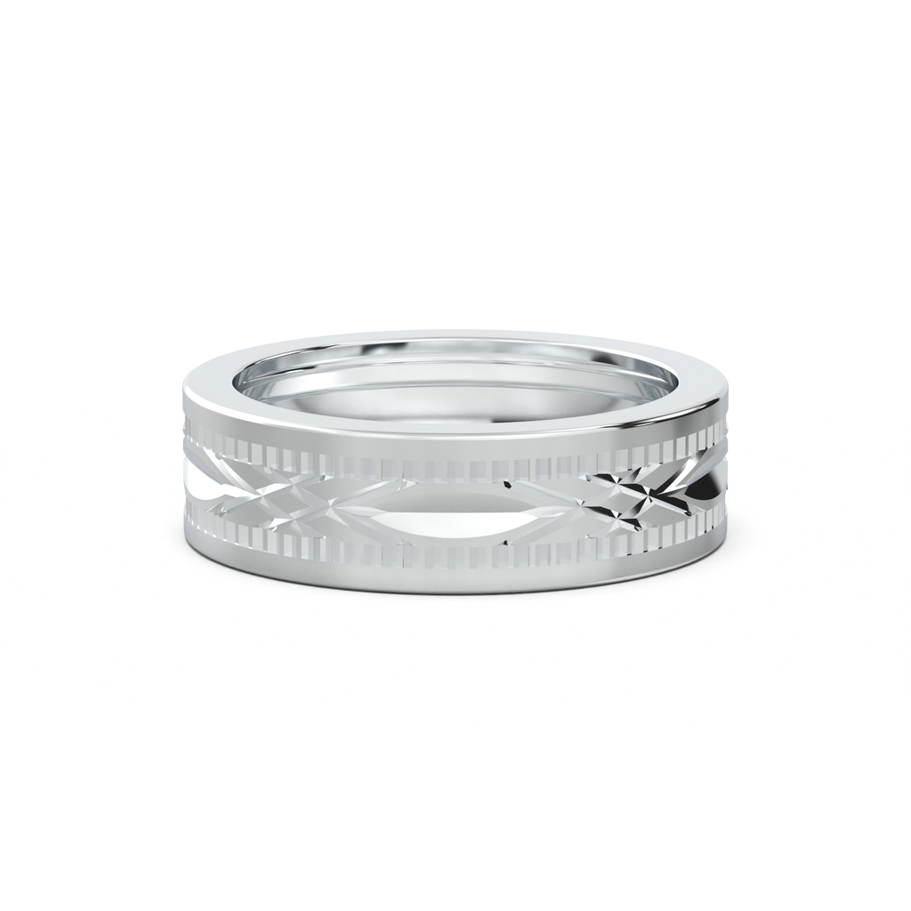 Engraved Geometric Men's Band
