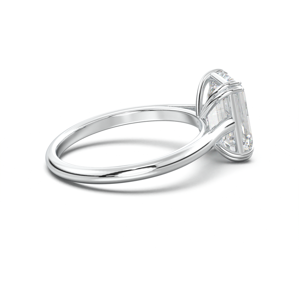 Emerald Solitaire Engagement Ring