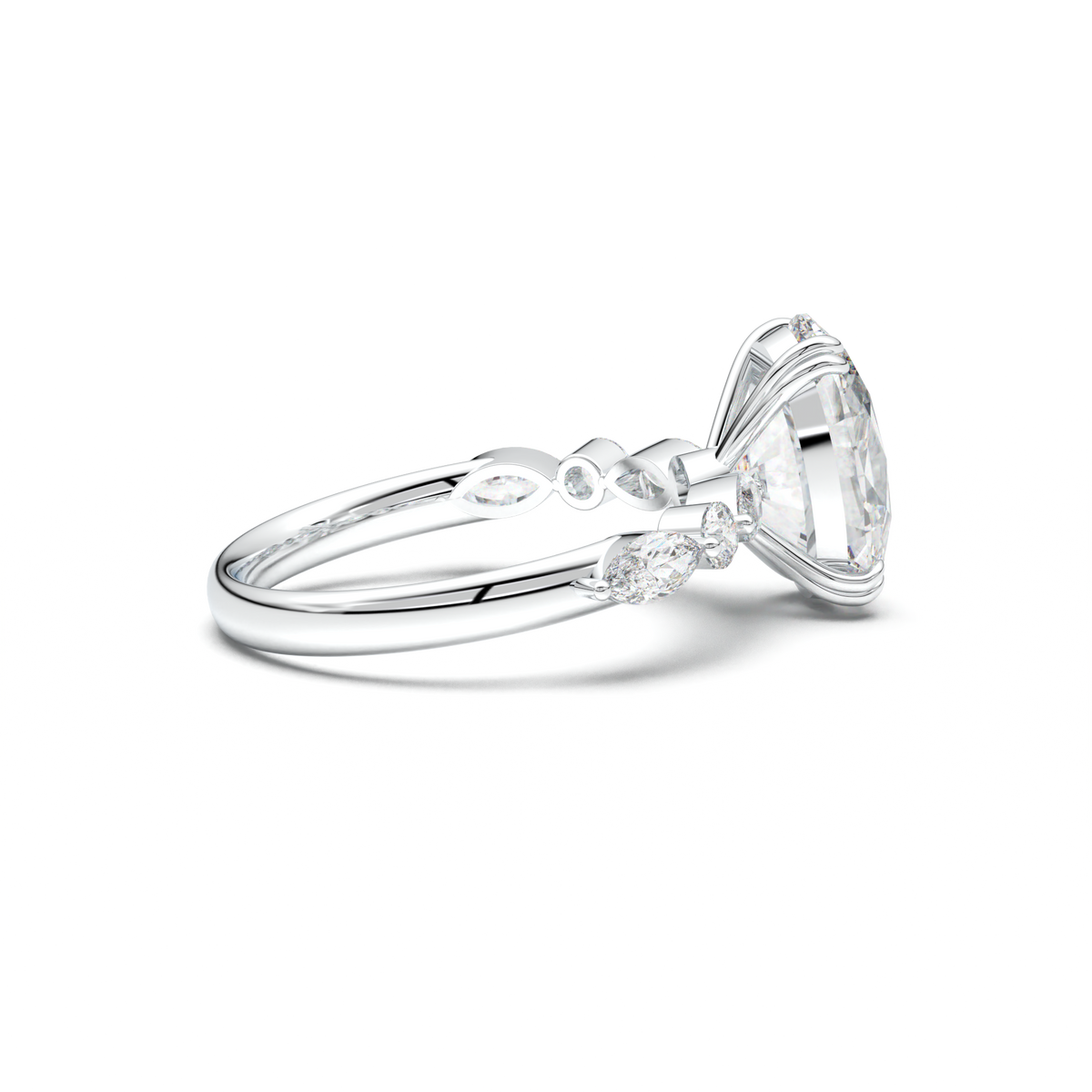 Oval Mixed-Shape Engagement Ring