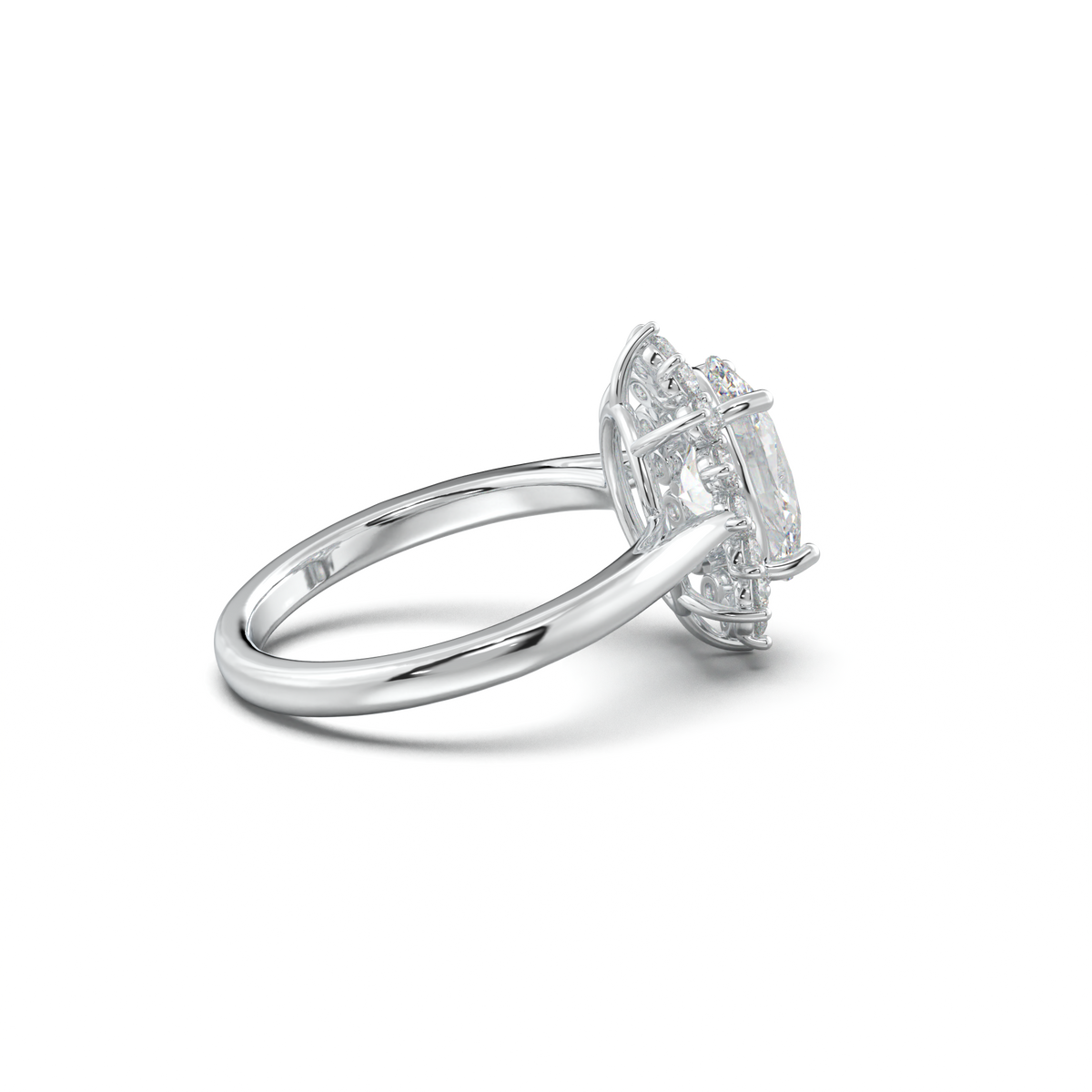 Oval Halo Engagement Ring