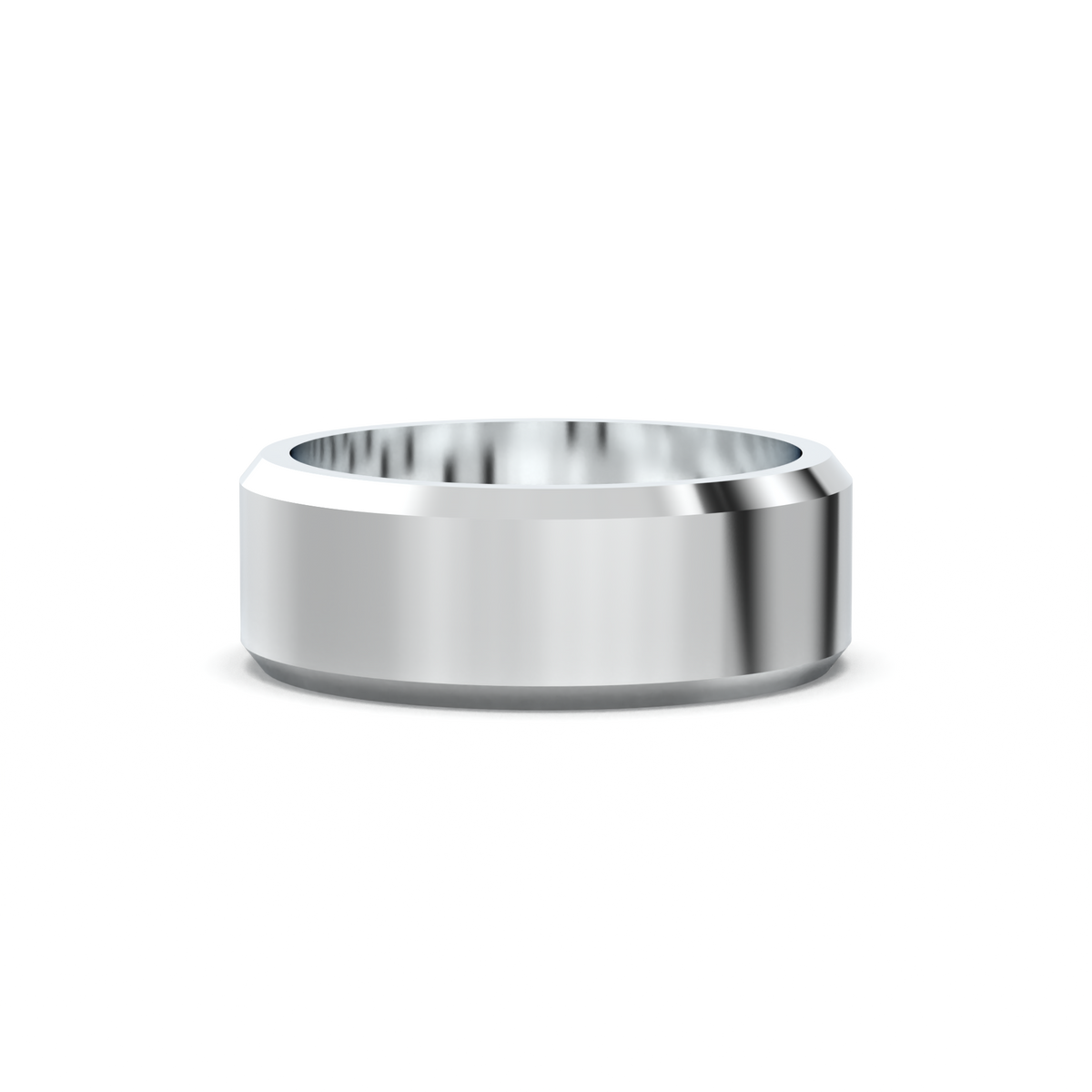 Wide Beveled Men's Band