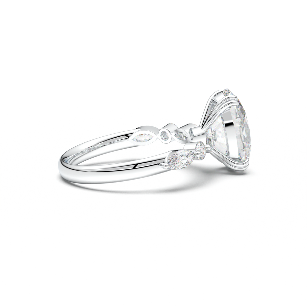 Oval Mixed-Shape Engagement Ring