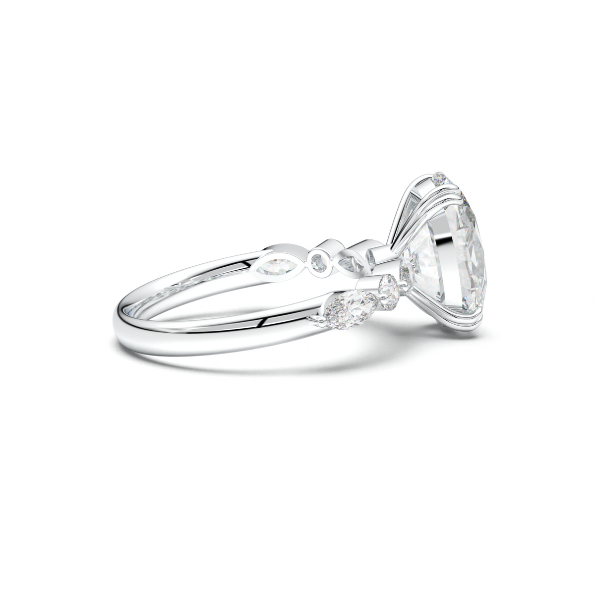 Oval Mixed-Shape Engagement Ring