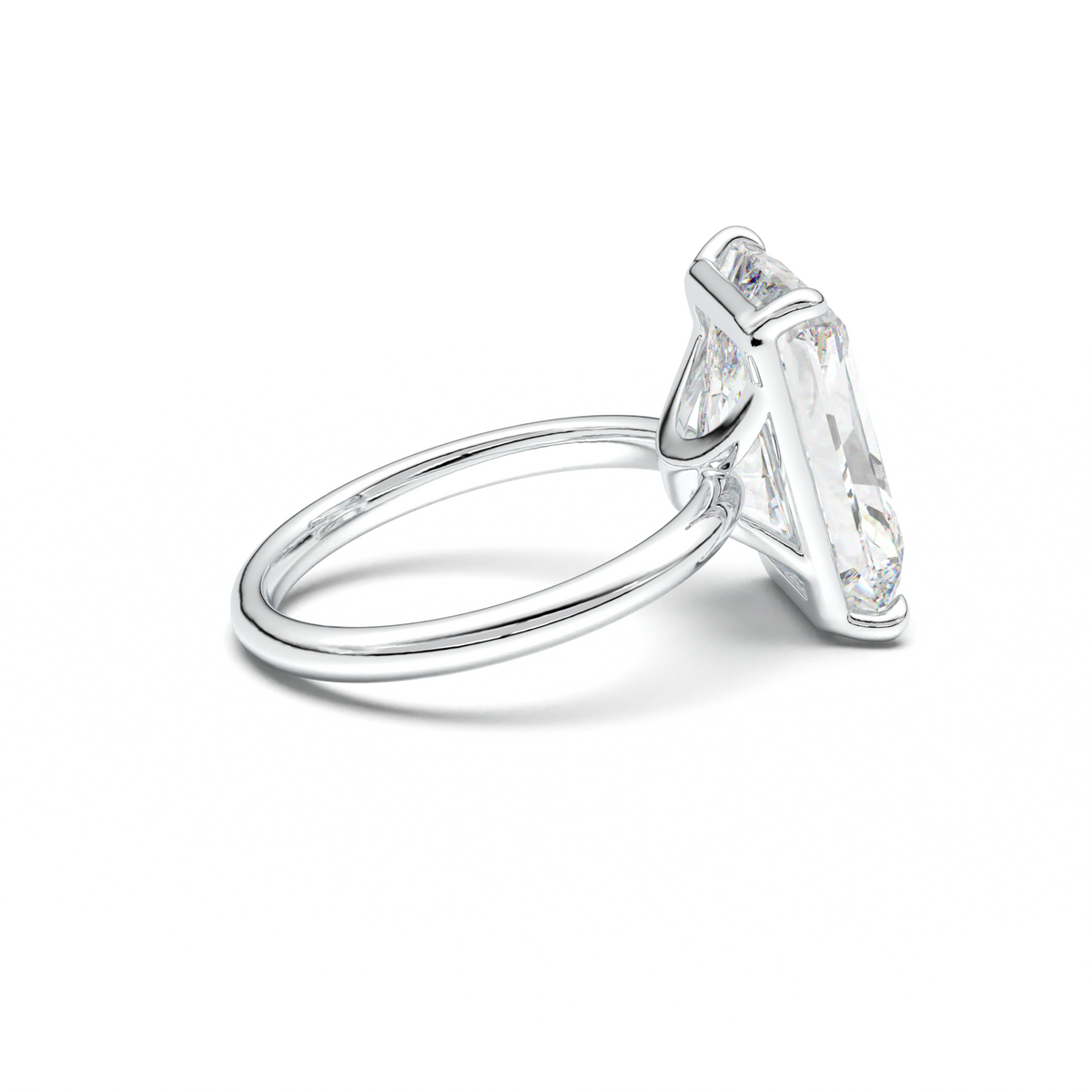 Radiant Solitaire Horseshoe Setting Engagement Ring