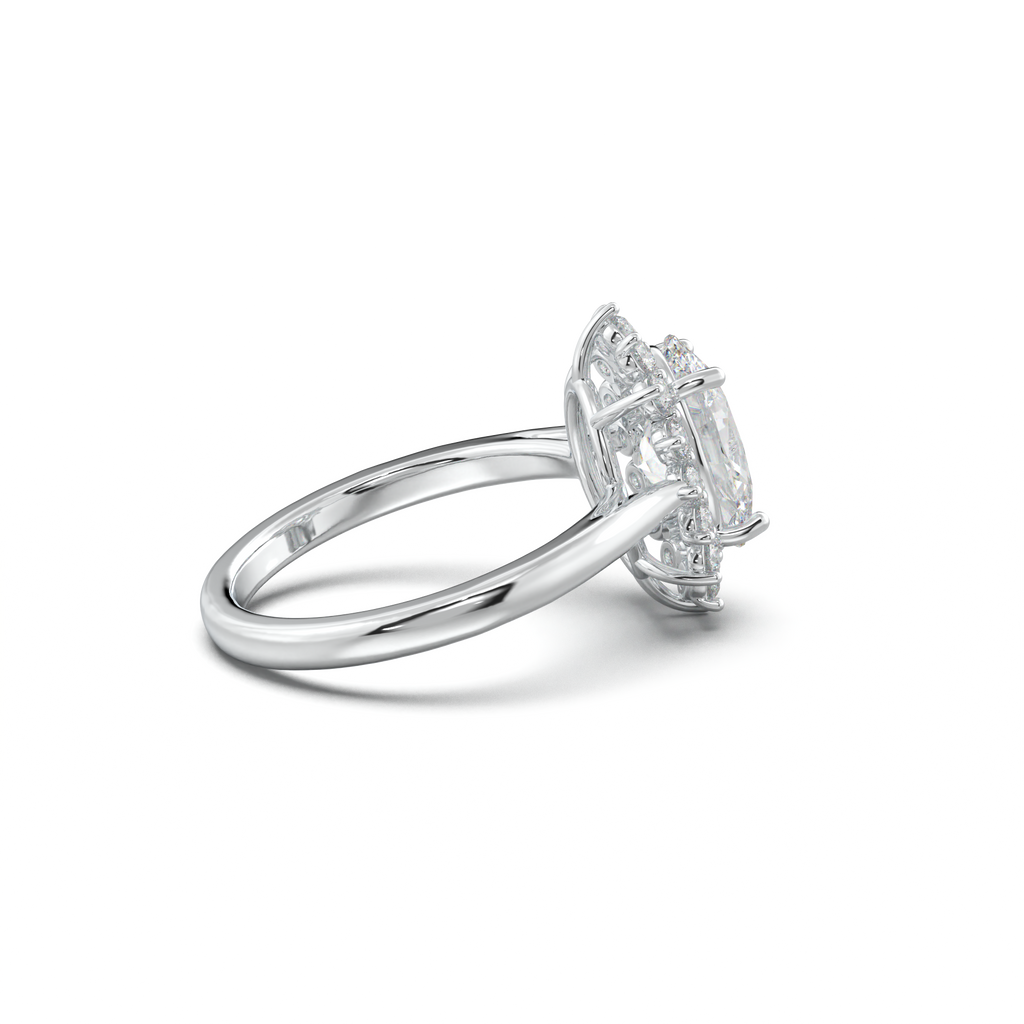 Oval Halo Engagement Ring