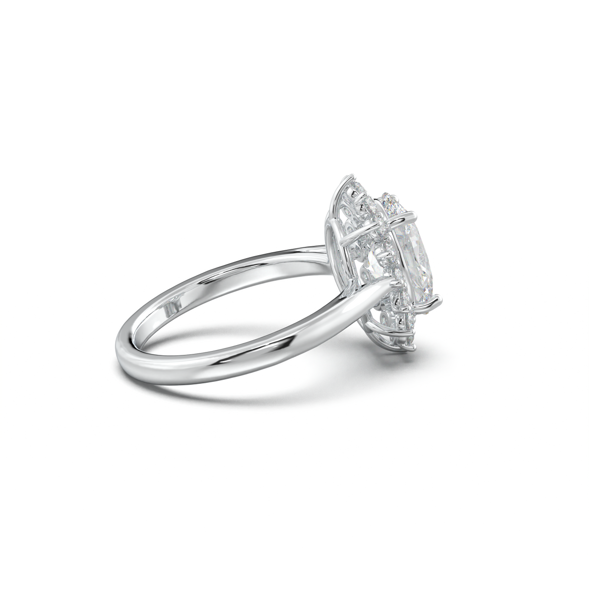 Oval Halo Engagement Ring