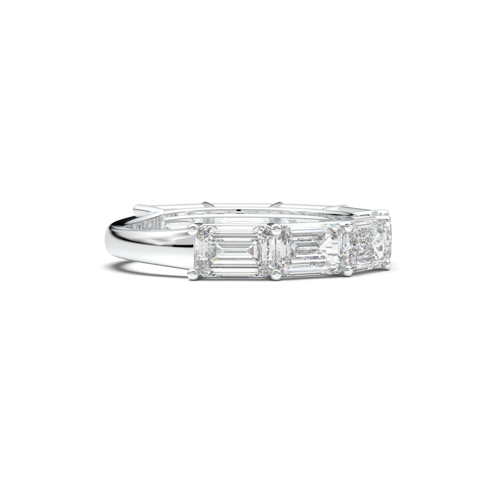 Emerald-Cut Six-Stone Wedding Band